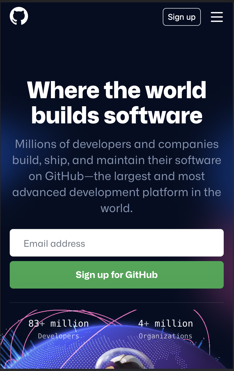 GitHub Home Page